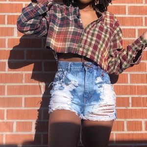 Highwaisted Distressed shorts